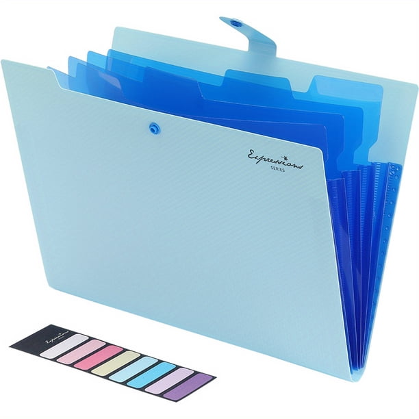Stay Organized in Style with our Cute 5-Pocket Expanding File Folder with Labels - Perfect for School, Office, and Home Use!