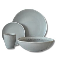 Decoexpress - Juego De Loza 16 Piezas Vajilla Cerámica Skadar