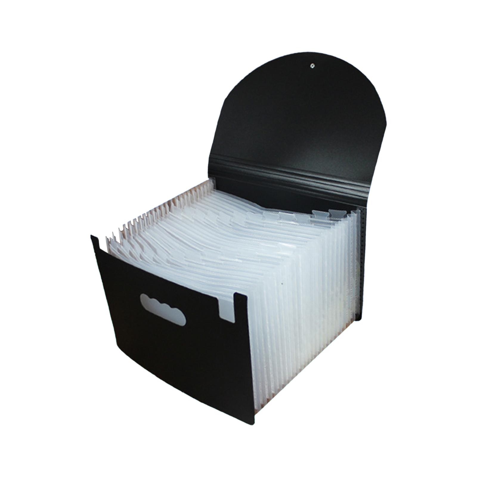 Magideal - Organizador De Archivos Expansión De Archivos Bolsillos Expansible Portátil A4 Acordeón Portadocumentos Bolsa De Documentos Tamaño De Carta Carpeta De Blanco 24 Bolsillos