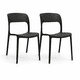 thumbnail image 3 of 2 Sillas Modernas Negras 43x41x83 Cm Para Comedor Terraza, 3 of 8