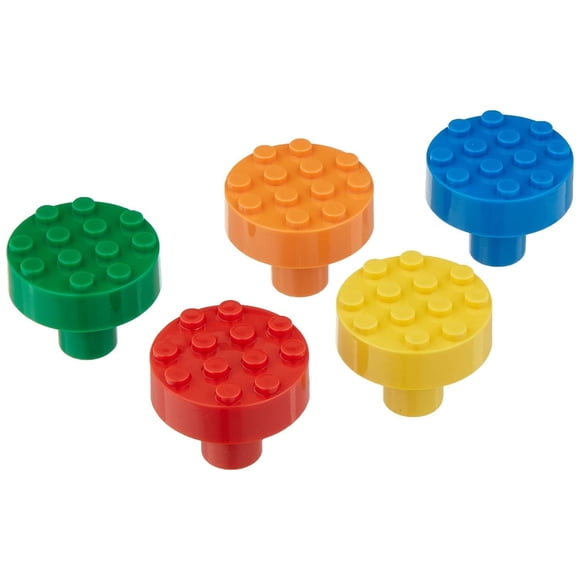 Set de 5 pomos para cajón Brick Innovations, colores surtidos