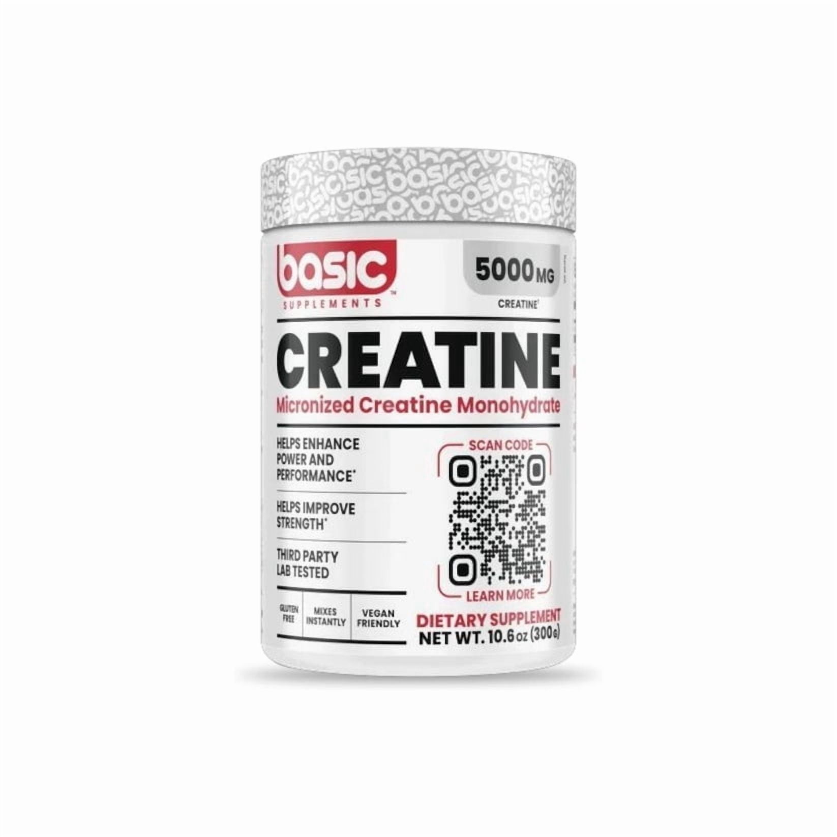 Basic - Creatina Monohidratada 300 Gr 60 Sv -