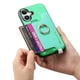 thumbnail image 2 of Funda Magnética Para Iphone 17 Con Billetera Y Anillo Protector Resistente Verde, 2 of 6