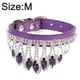 thumbnail image 2 of Collar para perros y gatos con diamantes de imitación, bonito collar de gatito con cristales brillantes, collar de cuero suave y ajustable para perros., 2 of 5