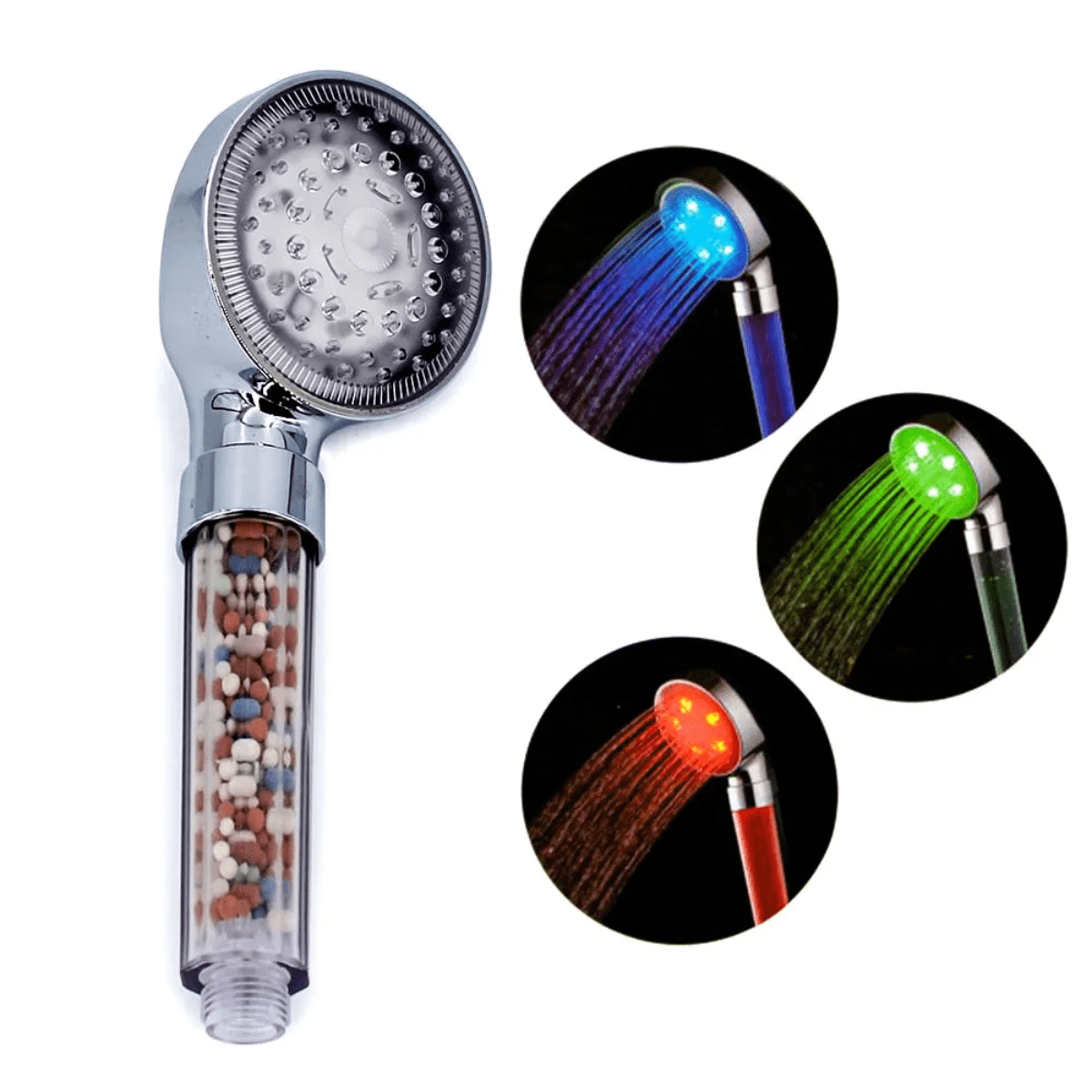 Genérico - Cabezal De Ducha Ahorro Purificador De Agua Con Luz Led