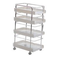 Magideal - Estante De Almacenamiento De Simulación Para Casa De Muñecas, Estante Organizador De Almacenamiento Artesanal Con Ruedas Para Diseño Arquitectónico De Blanco