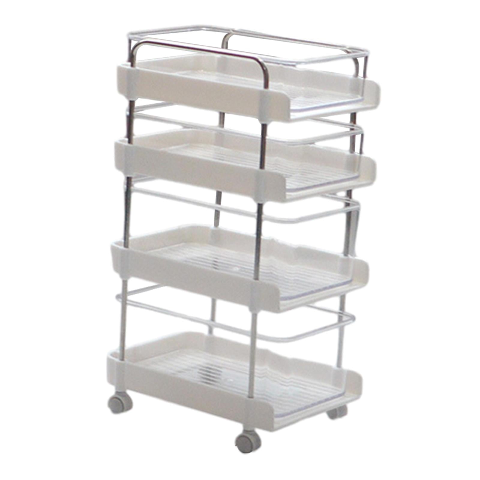 Magideal - Estante De Almacenamiento De Simulación Para Casa De Muñecas, Estante Organizador De Almacenamiento Artesanal Con Ruedas Para Diseño Arquitectónico De Blanco