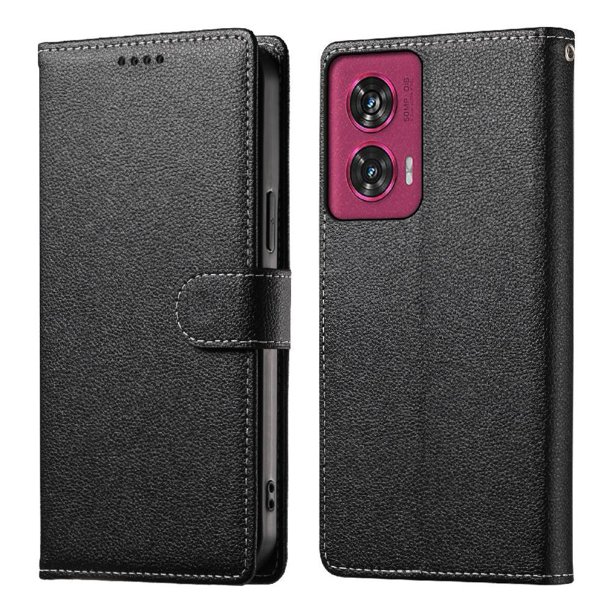 Funda para FOXDOCK Motorola Edge 50 Fusion– Cuero Premium, 3 ranuras para tarjetas, Protección contra impactos