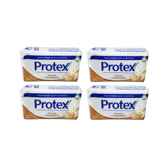 Pack 4 Jabón en Barra Protex Avena + Prebióticos 125 g