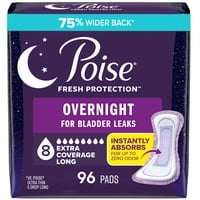 Almohadillas Poise Overnight Para Incontinencia Y Posparto X96