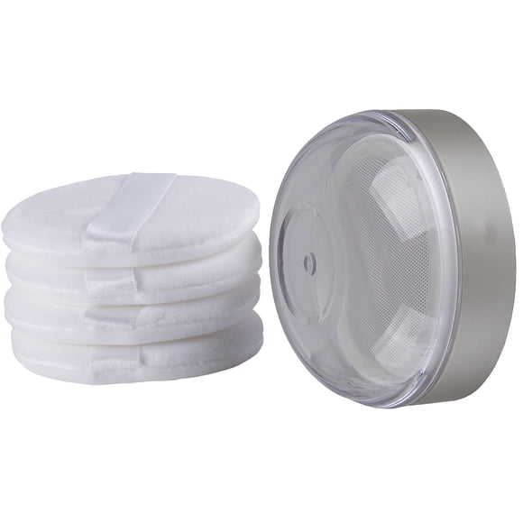 Powder Puff Contenedor Yababa Crystal Clear con Powder Puff