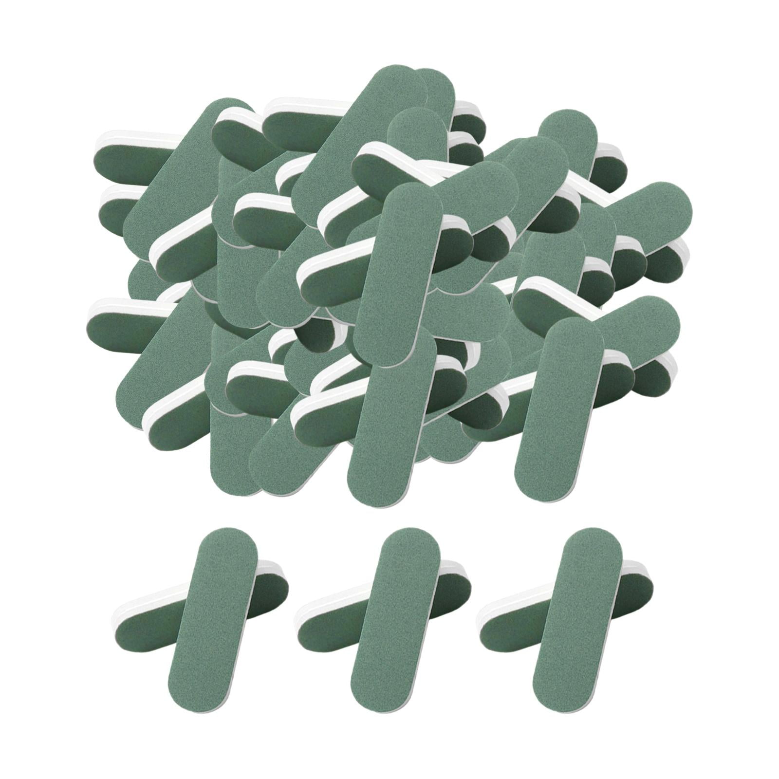 Magideal - 60 Uds. Varillas De Pulido Plateadas Rectangulares, Cepillo De Almohadilla De Papel De Lija, Placa De Pulido De Doble Cara Para El Cuidado De Las