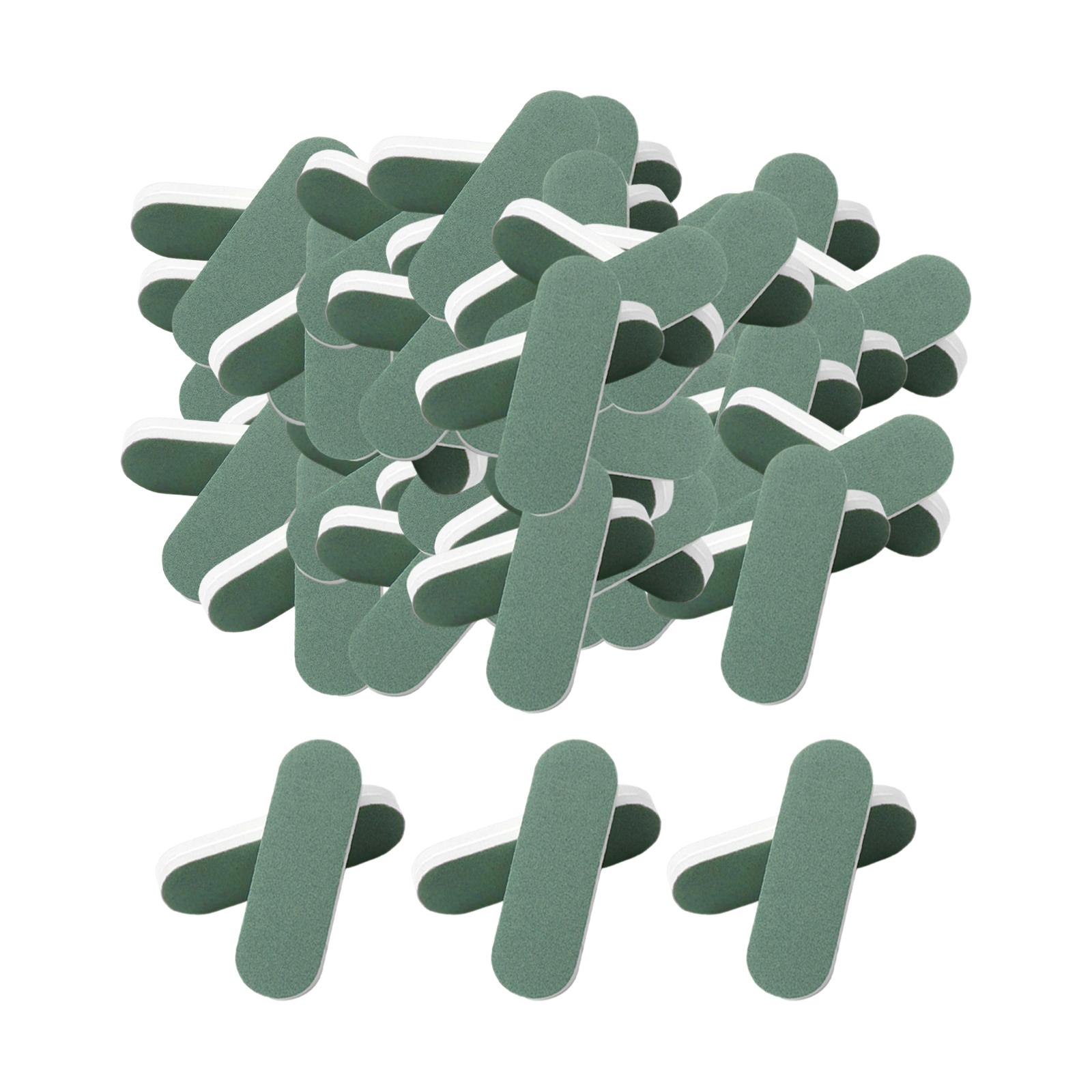 Magideal - 60 Uds. Varillas De Pulido Plateadas Rectangulares, Cepillo De Almohadilla De Papel De Lija, Placa De Pulido De Doble Cara Para El Cuidado De Las