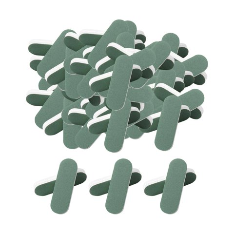 Magideal - 60 Uds. Varillas De Pulido Plateadas Rectangulares, Cepillo De Almohadilla De Papel De Lija, Placa De Pulido De Doble Cara Para El Cuidado De Las