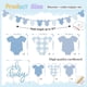 thumbnail image 4 of Kit de decoración para fiestas con diseño de body azul para baby shower para niño, 4 of 7