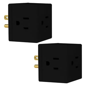 Philips Accessories - Extensor De Enchufe Philips Sps3002Bc 37 Paquete De 2 Salidas Negro