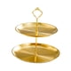 thumbnail image 2 of Soporte de exhibición para pasteles, soporte de exhibición para servidor de alimentos, práctico plato para servir fiestas de acero inoxidable, soporte 2 niveles M, 2 of 5