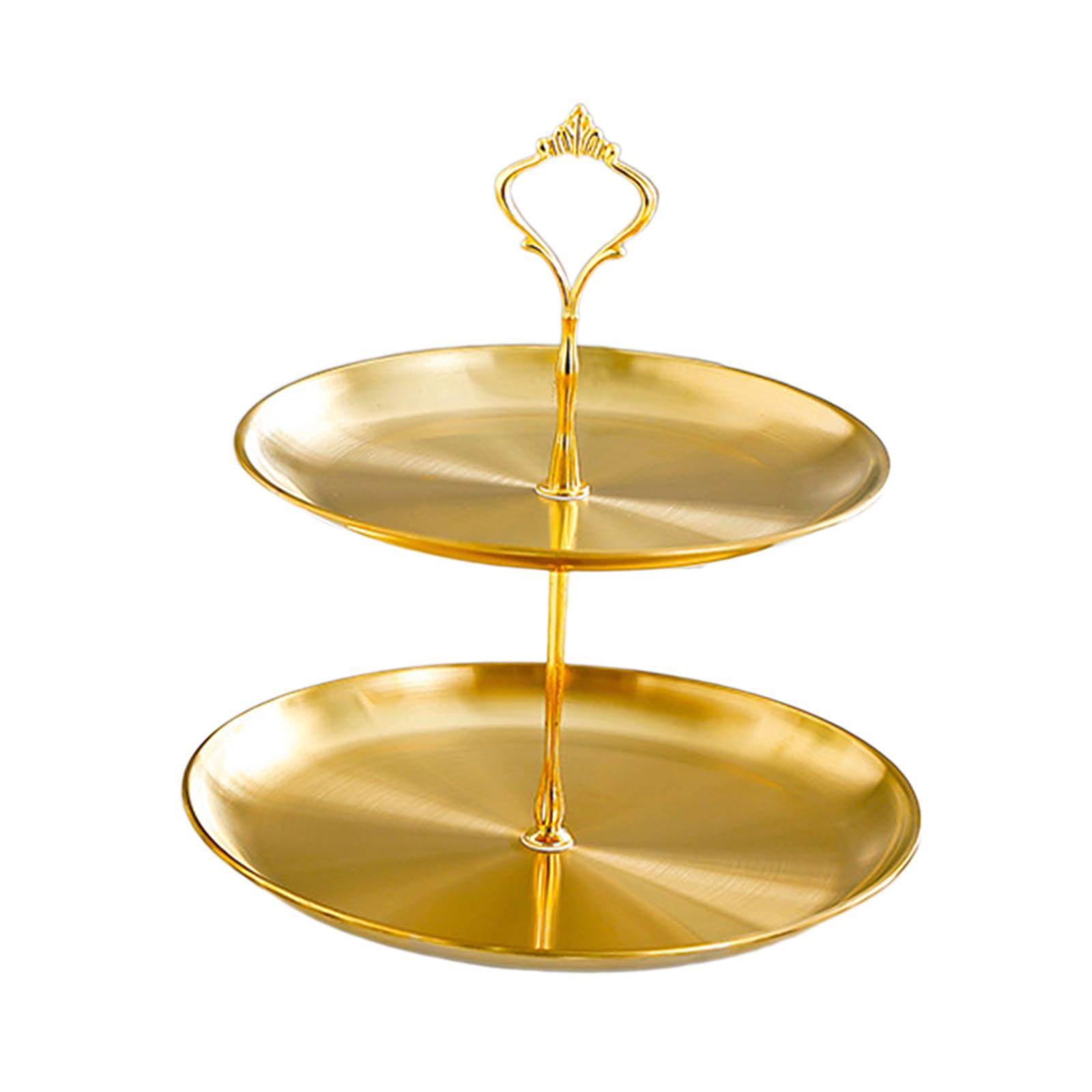 Bothyi - Soporte De Exhibición Para Pasteles, Elegante Plato De Fruta, Soporte Para Magdalenas Para Dulces, Pasteles De Boda, 2 Niveles M