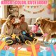 thumbnail image 5 of Juguete para perro HUGEME Monstruo de peluche rosa con chirrido de cumpleaños, 5 of 8
