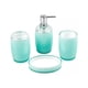 thumbnail image 1 of Juego de Accesorios de Vidrio Para Baño 4 Piezas - Celeste, 1 of 1