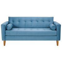 Bodevir - Sofa Retro 3C Felpa 04 Azul Petroleo
