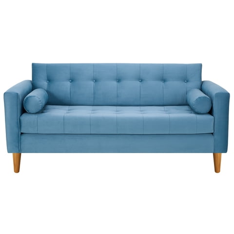 Bodevir - Sofa Retro 3C Felpa 04 Azul Petroleo