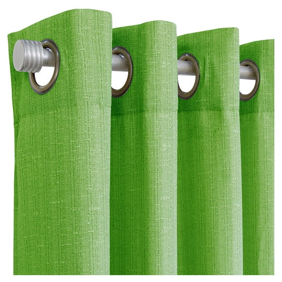 Set De Cortinas 8 Piezas (2 Paños + 2 Velos + 4 Amarres) Verde