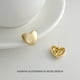thumbnail image 2 of S925 Silver Needle Heart Metal Stud Earrings for Women, Elegant Jewelry, 2 of 2