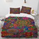 thumbnail image 2 of Mandala Bohemia Flower Comforter Bedding Set,Duvet Cover Bed Set Quilt Cover Pillowcase,King Queen Size Bedding Set Adult Child, 2 of 5