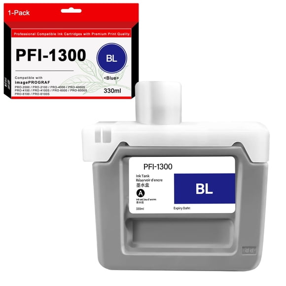 Cartucho de tinta AOTMENDI PFI-1300BL pigmentada de 330 ml para Canon