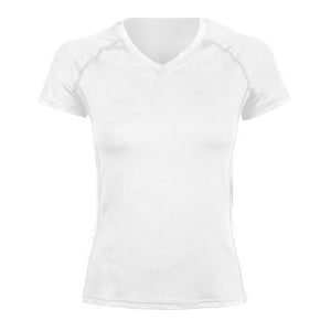 Andesland - Polera Dry Fit Manga Corta Deportiva Cuello V Mujer