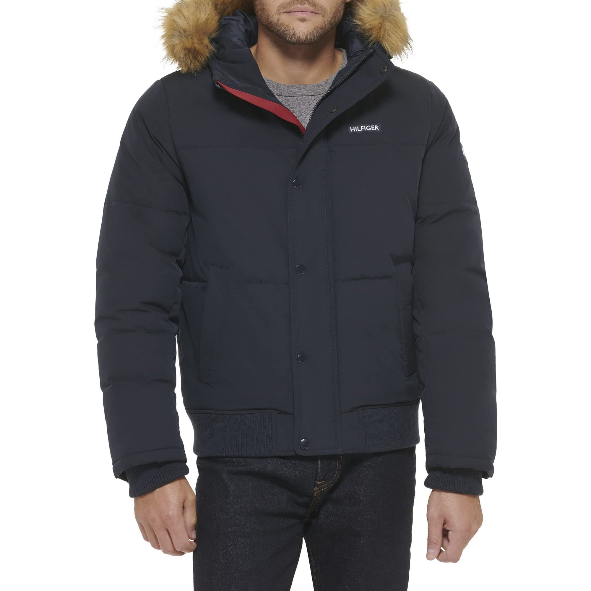 Chaqueta Tommy Hilfiger De Tela Ártica Acolchada Para Hombre, Talla Xxl, Azul Marino
