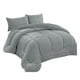 thumbnail image 1 of Cobertor Plumón Invierno Liso Cama 2 Plazas Cubre Cama Liso Chiporro Color Gris, 1 of 3