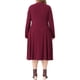 thumbnail image 3 of Agnes Orinda Conjuntos de Halloween Vestido Midi de Cuello Alto para Mujer Tallas Grandes Manga Larga Reunida Vestido Casual de Otoño Invierno de Punto con Bolsillos 4X Burdeos, 3 of 6