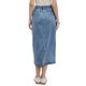 thumbnail image 3 of INSPIRE CHIC Falda de Mezclilla para Mujer Cintura Elástica Abertura Trasera Bolsillos Maxi Largo Faldas Largas de Jean S Azul Cielo, 3 of 6