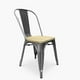 thumbnail image 2 of Silla Diseño Tolix Asiento Madera Metal, 2 of 6