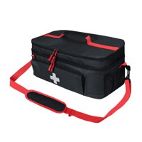 Magideal - Bolsa De Primeros Auxilios Vacía, Botiquín Médico Para El Hogar, Regalo, Mini Bolsa De Almacenamiento De Medicamentos, Bolsa Organizadora De Medicamen Negro