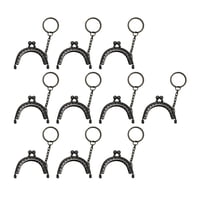 Bothyi - 10 Uds Monedero De Metal Marco Semicírculo Bolsa Con Asa Cierre De Broche De Beso Para Coser Negro