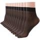 thumbnail image 1 of Xiao Hua 12 Pares de Calcetines de Nailon para Mujer y Medias Cortas Transparentes hasta el Tobillo, Negro, 1 of 4