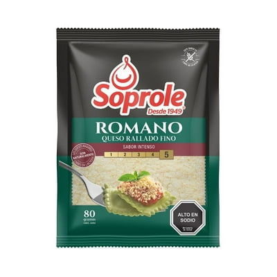 Queso Rallado Parmesano Romano 80 G Soprole