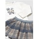 thumbnail image 3 of Conjunto 3 piezas, falda, rebeca y camiseta. azul 12 Meses, 3 of 5