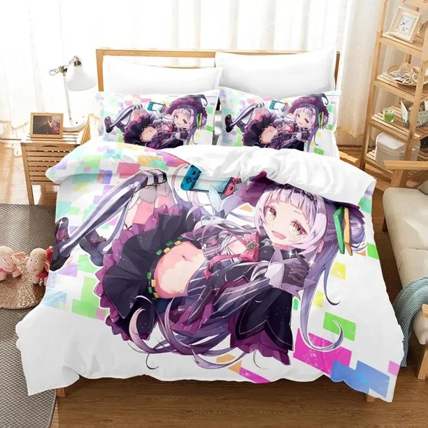 Murasaki Shion Bedding Set Duvet Cover Bed Set Quilt Cover Pillowcase Comforter Size Boys Adult Bed Sheets