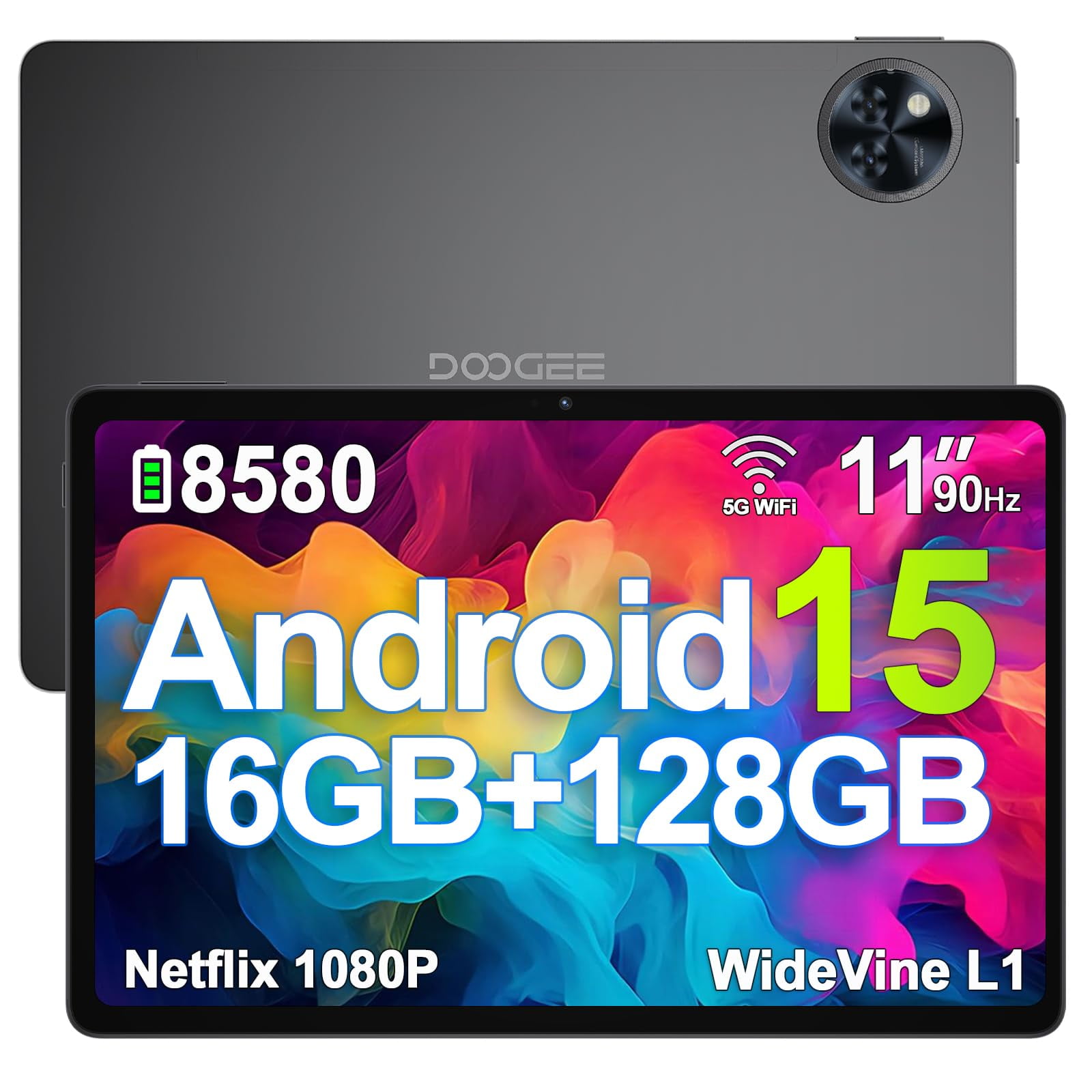 Tableta Doogee U11 (2025) Android 15 De 11 Pulgadas, 16 Gb+128 Gb/2 Tb Tf