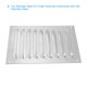 thumbnail image 4 of Uxcell 7.87 x 7.87 pulgadas Cubierta de Ventilación, Rejilla de Aire de Acero Inoxidable 304 Pantalla Cubierta de Ventilación con Lamas para HVAC, 4 of 7