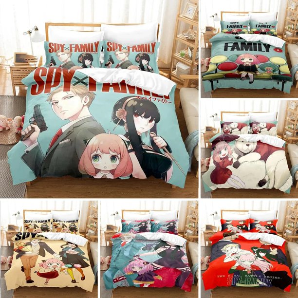 Spy x Family Anya Duvet Cover Pillowcase Bedding Set Full Adult Kids Bedclothes Quilt Cover Bed Sheets