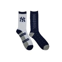 Pack X2 Calcetines Largos Mlb New York - Azul Y Blanco