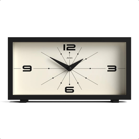 Reloj de Escritorio JONES CLOCKS Odeon Negro Retro 21x11x5 cm