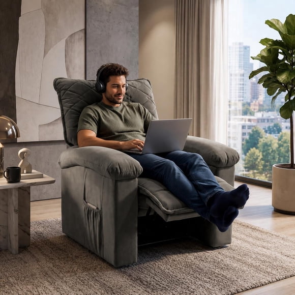 Bergere Retráctil Reclinable 1 Cuerpo Gavea Tabaco