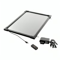 Genérico - Pizarra 60 X 80 Cm Led Luminos + 6 Plumones, Paño Y Control