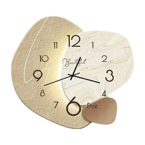 Genérico - Reloj De Pared Silencioso Con Números Romanos, Reloj Decorativo De Madera Para Escritorio, Tienda, Aula